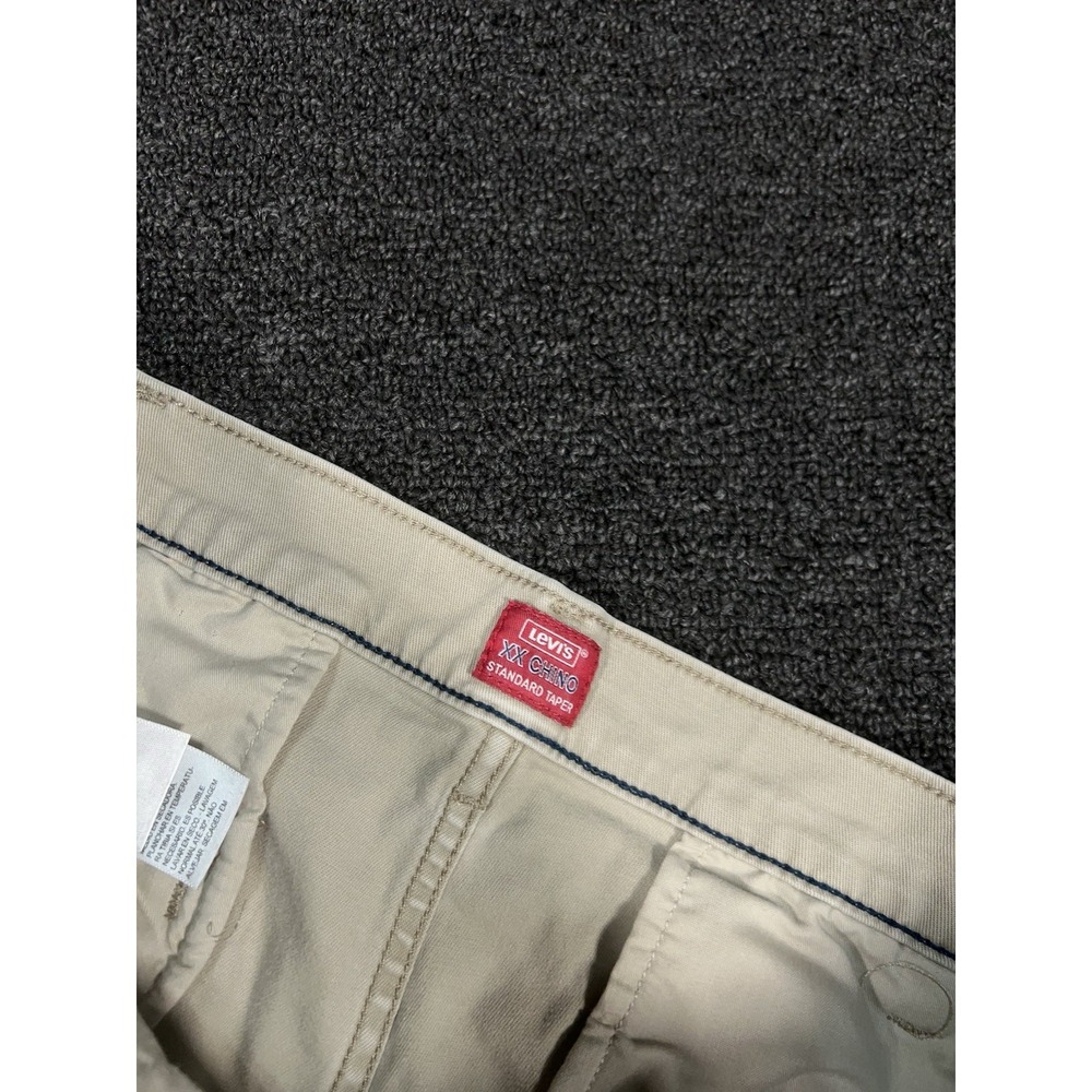Levi's XX Chino Standard Taper Pants Men's 38x34 (Fits 38x32) Khaki Casual - Picture 4 of 9